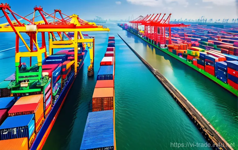 수출입 통관 절차 완벽 가이드 - **Prompt:** A focused, medium shot of a dedicated Vietnamese logistics professional, either male or ...