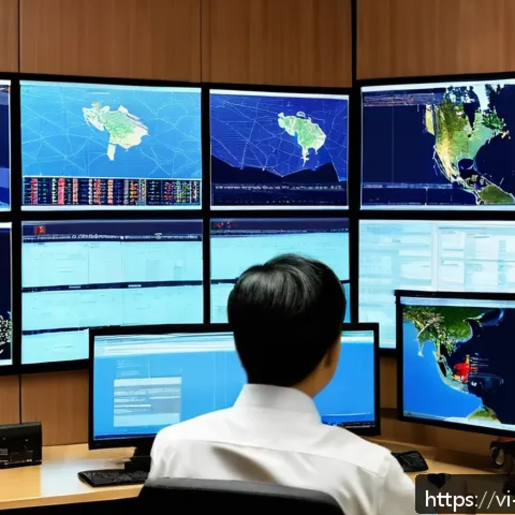 수출입 비용 관리 전략 - A detailed business office scene in Ho Chi Minh City, Vietnam, showing a logistics manager analyzing...
