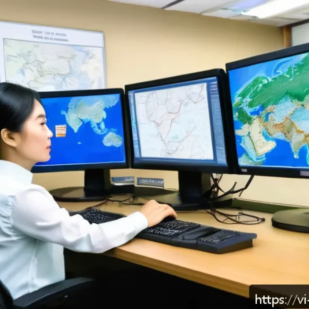 수출입 비용 절감 사례 - A detailed office scene showing a Vietnamese logistics manager analyzing comprehensive shipping cost...