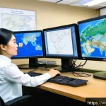 Home 19 수출입 비용 절감 사례 - A detailed office scene showing a Vietnamese logistics manager analyzing comprehensive shipping cost...